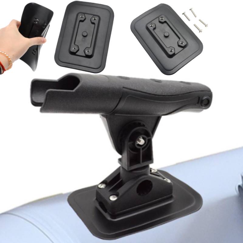 Fishing Kayak Rod Holder - 1 セットインフレータブルボート釣り竿ホルダー固定ベース PVC 接着パッドゴムボート釣りカヤックアクセサリー魚探マウント固定