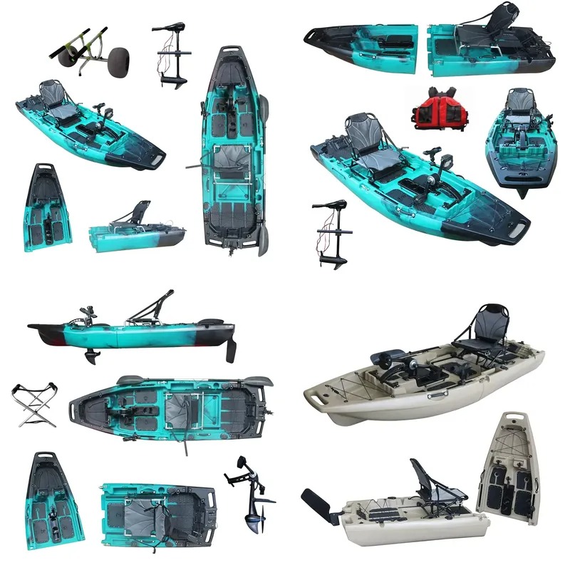 Fishing Kayak Sit In - 人気の1人乗りHDPE/PEシットオントップ電動シーカヌーフィッシングカヤックボートアクセサリー電動モーターパドル価格シート