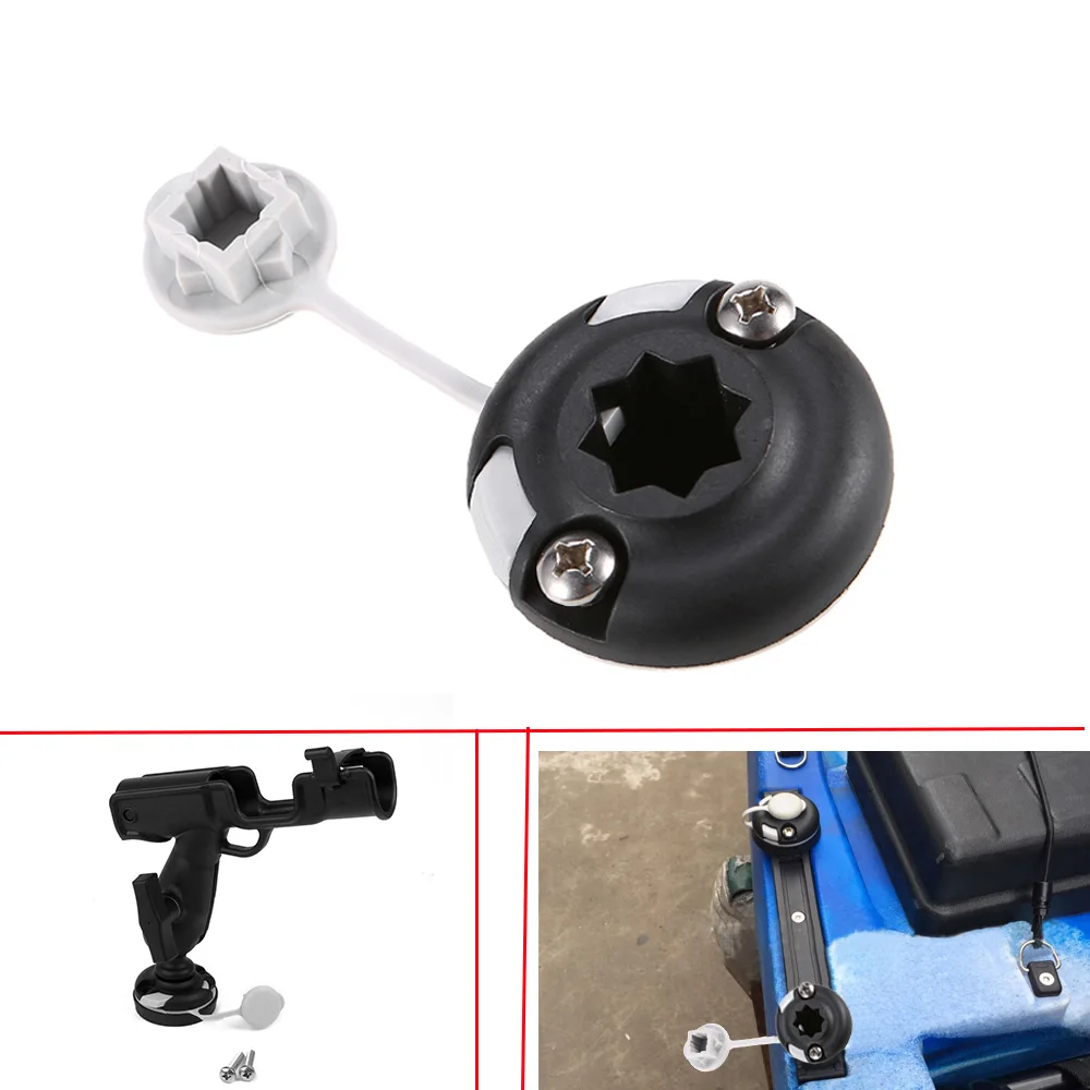Fishing Kayak Rod Holder - 耐久性のあるナイロンカヌーカヤックスターマウントベースインフレータブルボート海釣りロッドホルダーマウントベースタックルキットアクセサリー
