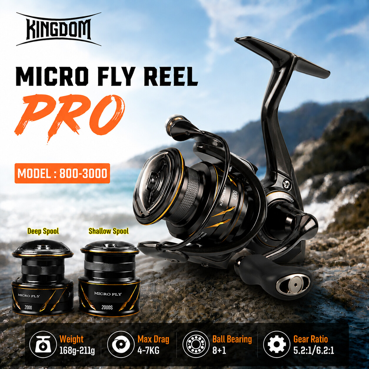 Shimano Reel Stradic - キングダム マイクロ フライ プロ フィッシング スピニングリール