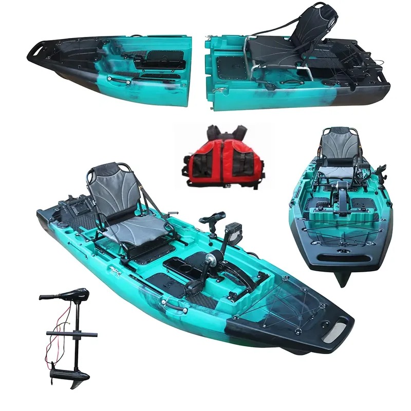 人気の1人乗りHDPE/PEシットオントップ電動シーカヌーフ - Fishing Kayak Sit In のレビューと価格