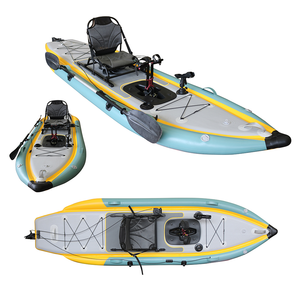 ペダル式折りたたみ式インフレータブルPVCシットオントップフ - Fishing Kayak Sit In のレビューと価格