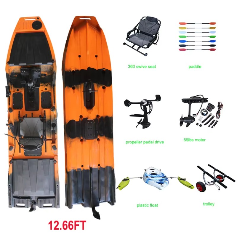 バイキング12.6フィートシングルカヤックペダルプロペラプラ - Fishing Kayak Trolling Motor のレビューと価格