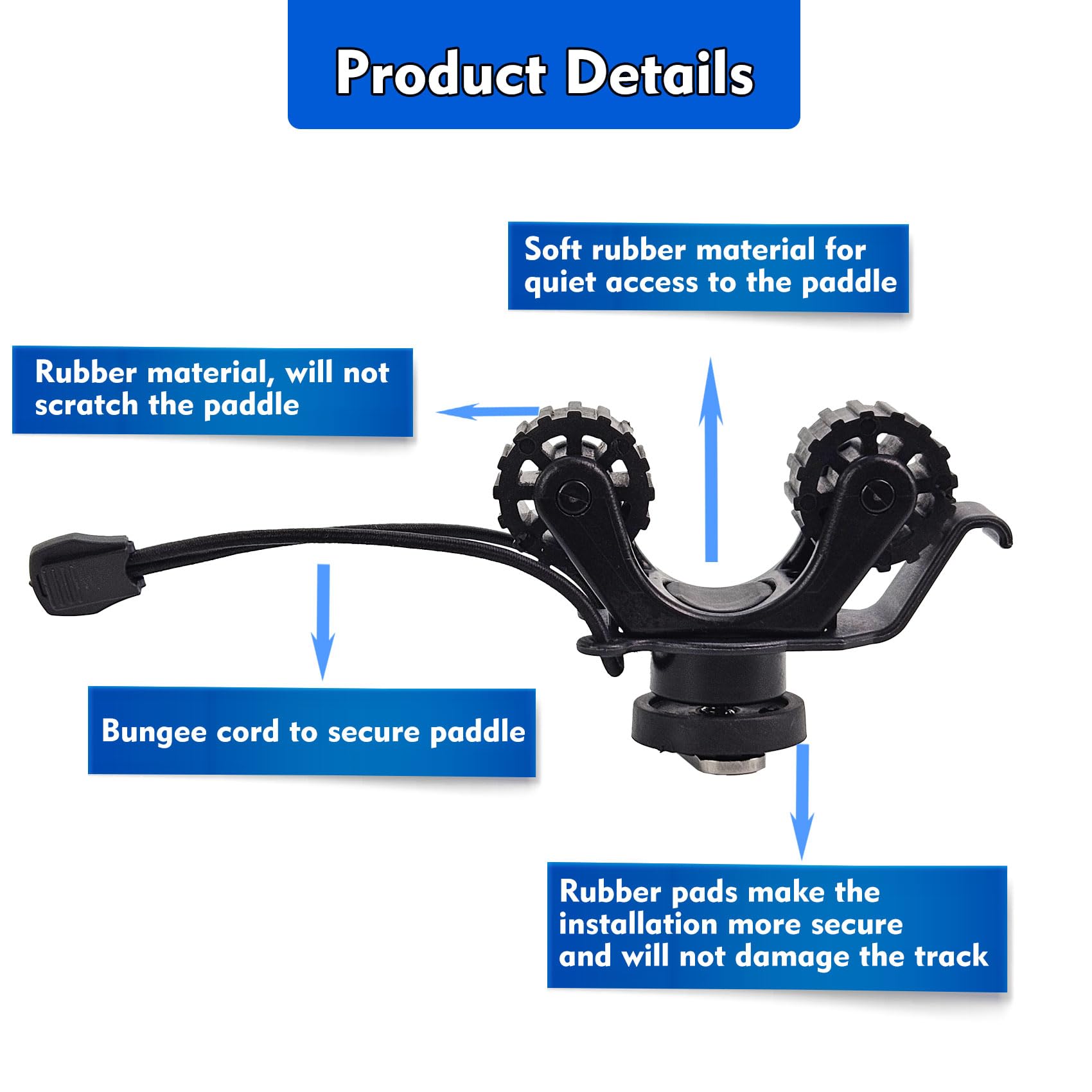 カヤックレールパドルホルダー カヤックトラックマウントアクセ - Fishing Kayak Rod Holder のレビューと価格