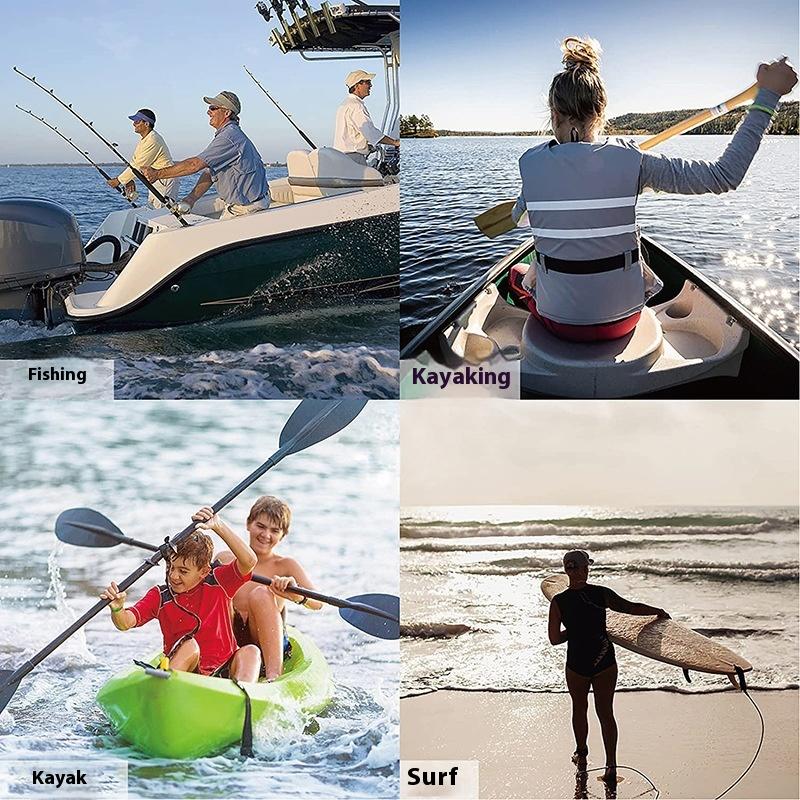 調節可能な弾性カヤックロッドランヤードカヌーパドルリーシュ釣 - Fishing Kayak Paddle Leash のレビューと価格