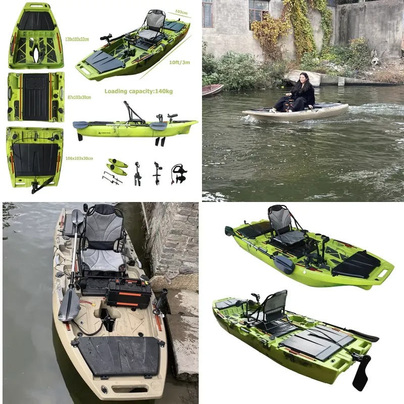 10フィートフィンプロペラペダル駆動カヤックモジュラーソロ電 - Fishing Kayak Pedal Drive のレビューと価格