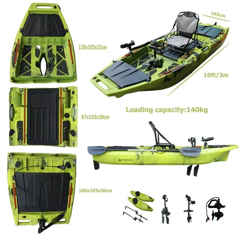 10フィートフィンプロペラペダル駆動カヤックモジュラーソロ電 - Fishing Kayak Pedal Drive のレビューと価格