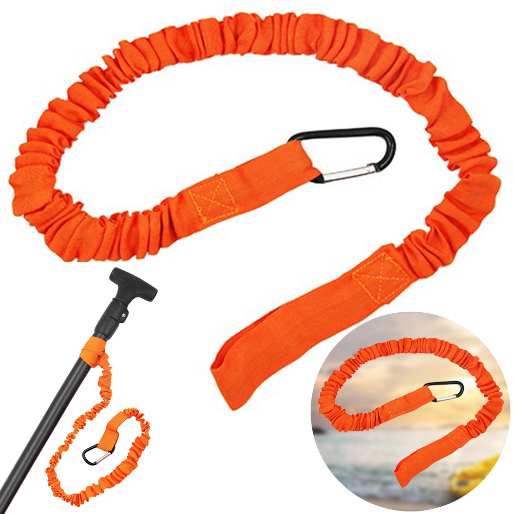 伸縮性のあるカヤックパドルリーシュ、安全フック付き釣り竿固定 - Fishing Kayak Paddle Leash のレビューと価格