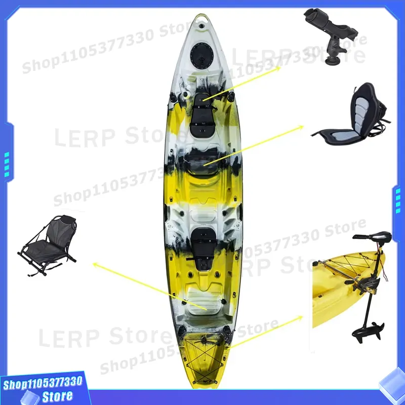 2人乗りプラスチック製リジッドシットオントップパドルフィッシ - Fishing Kayak Sit In のレビューと価格